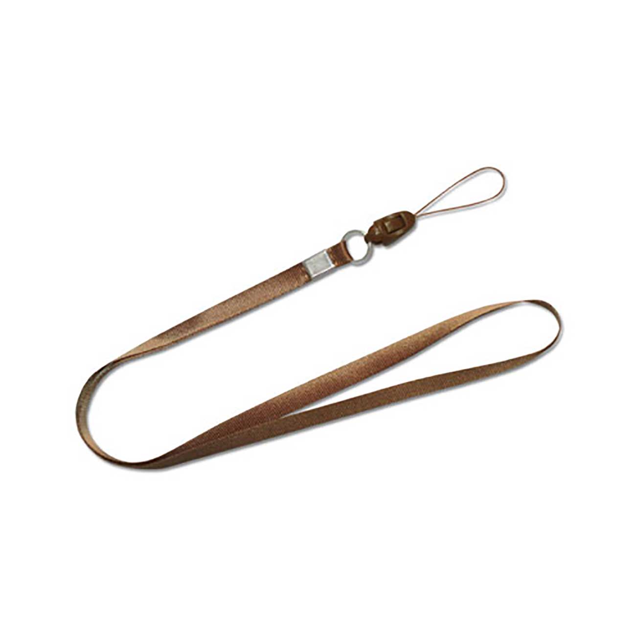 REIKO LONG LANYARD STRAP CLIP IN BROWN